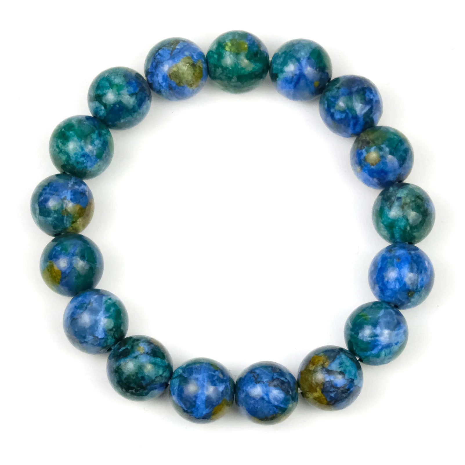 Azurite/Malachite Stretch Bracelet 12mm - Image 3