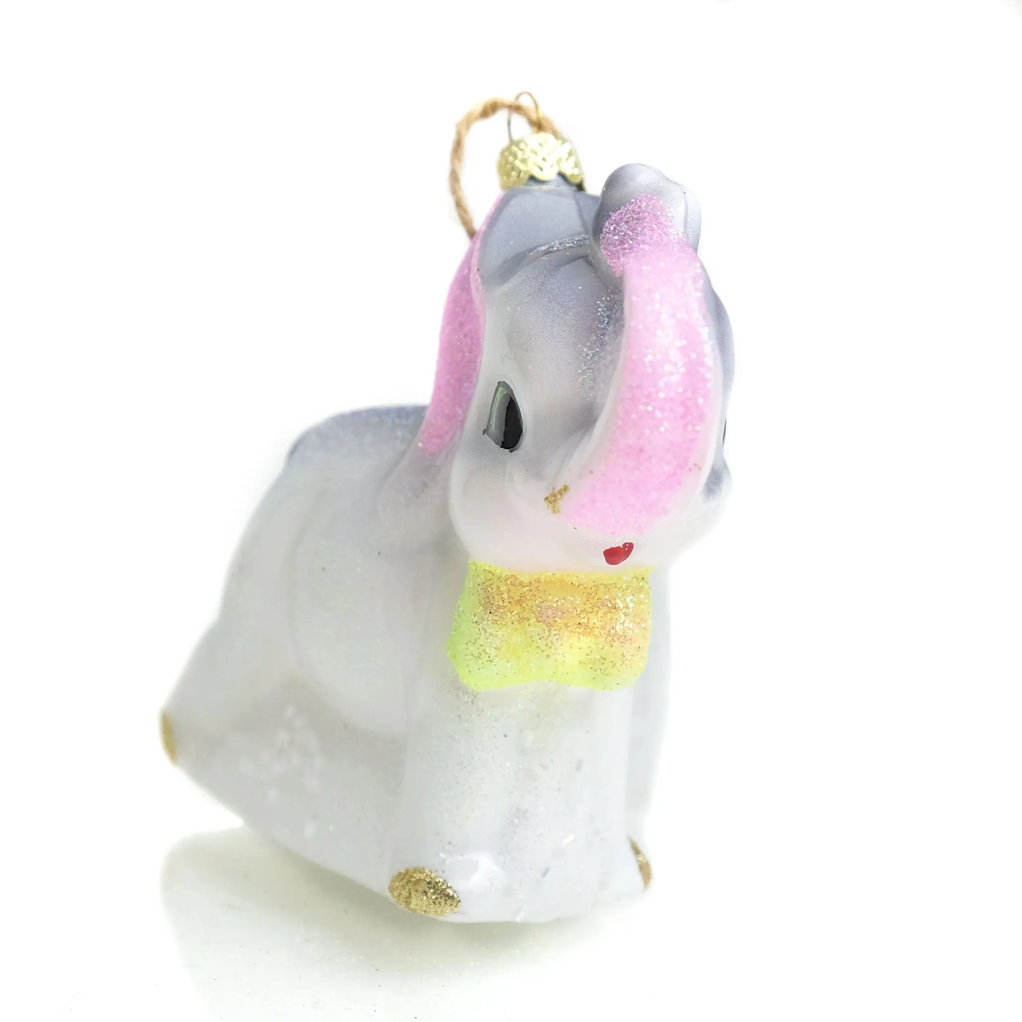 Baby Elephant Glass Ornament - Image 3