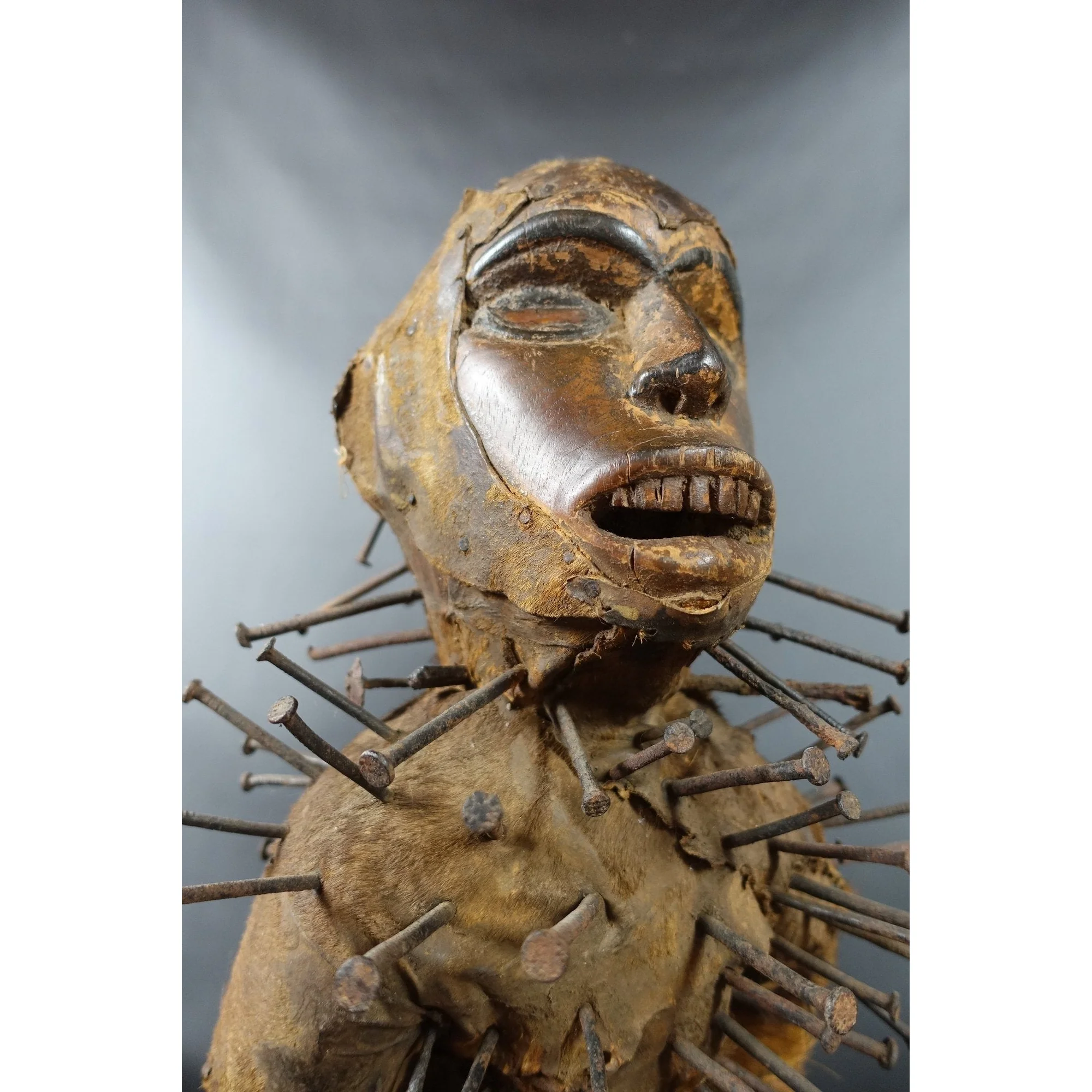 Bakongo Nkisi Monkey Nail Fetish Figure, Congo #1017 - Image 10