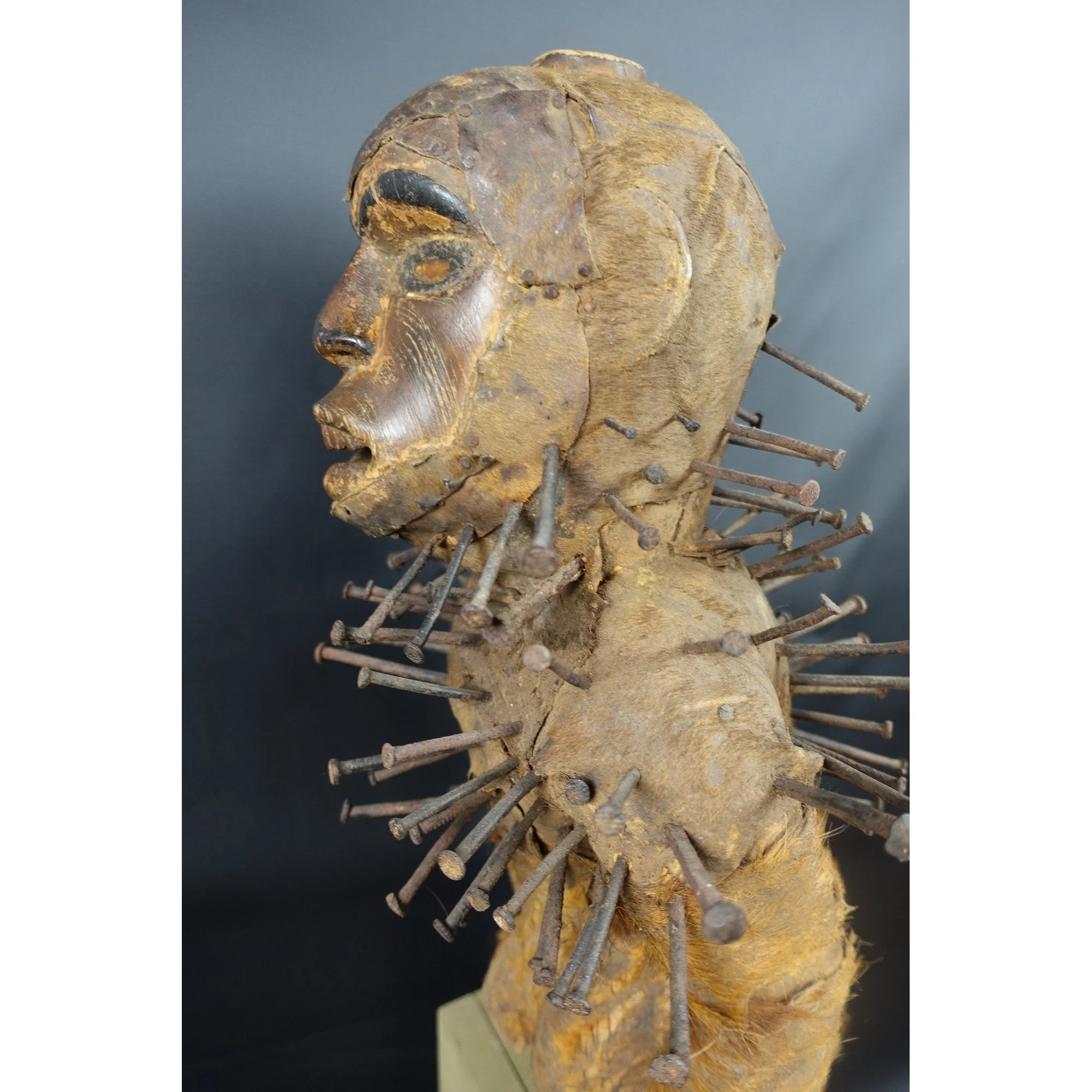 Bakongo Nkisi Monkey Nail Fetish Figure, Congo #1017 - Image 12