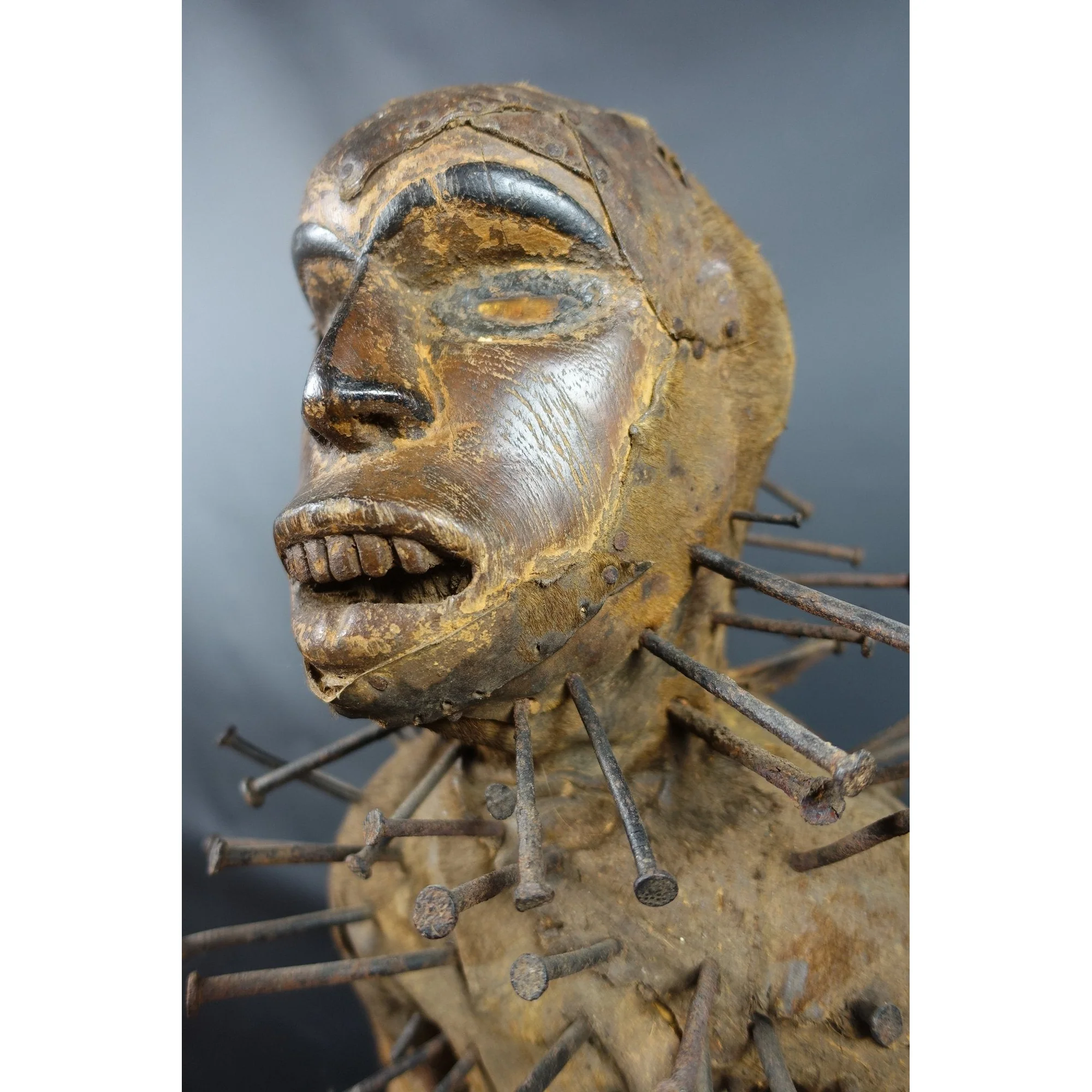 Bakongo Nkisi Monkey Nail Fetish Figure, Congo #1017 - Image 14