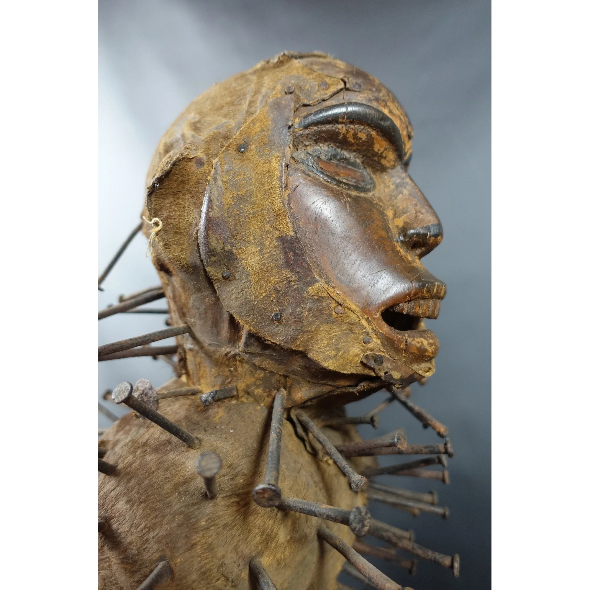 Bakongo Nkisi Monkey Nail Fetish Figure, Congo #1017 - Image 16