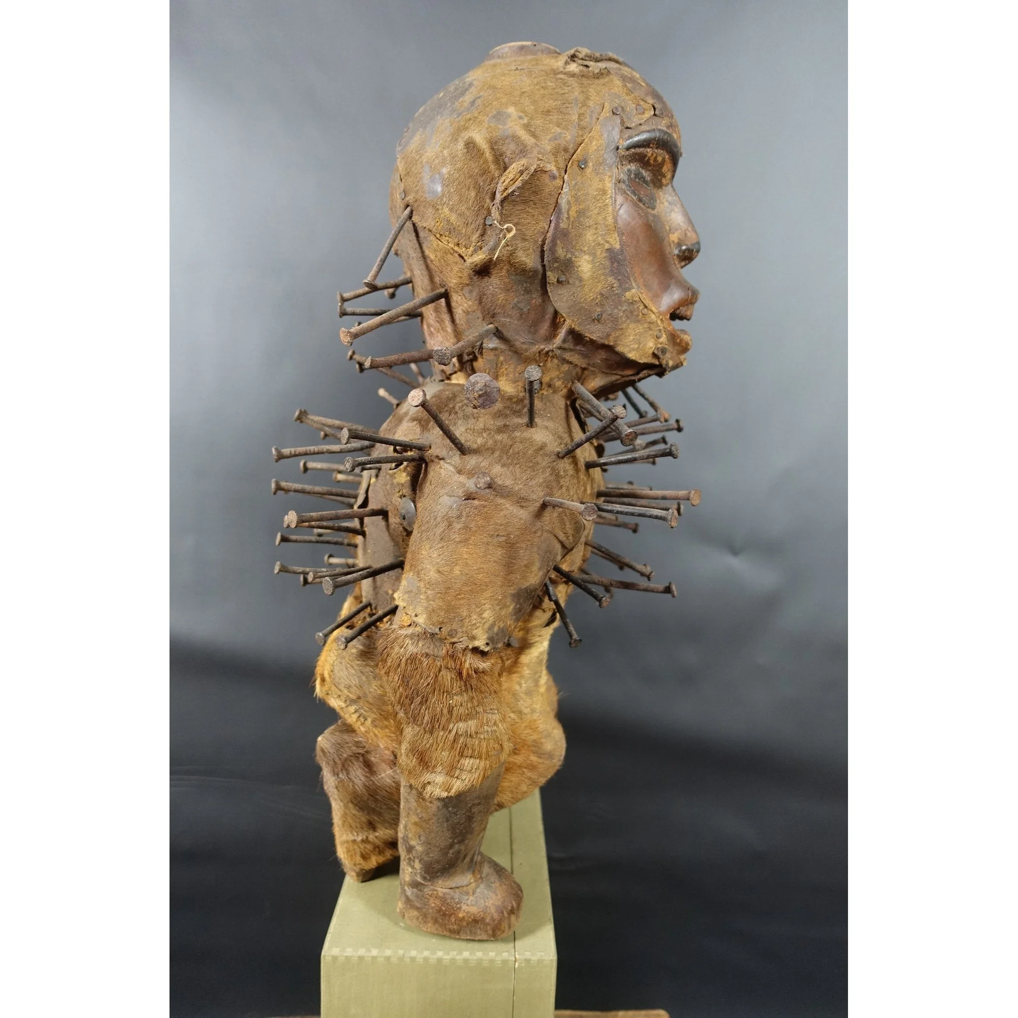 Bakongo Nkisi Monkey Nail Fetish Figure, Congo #1017 - Image 5