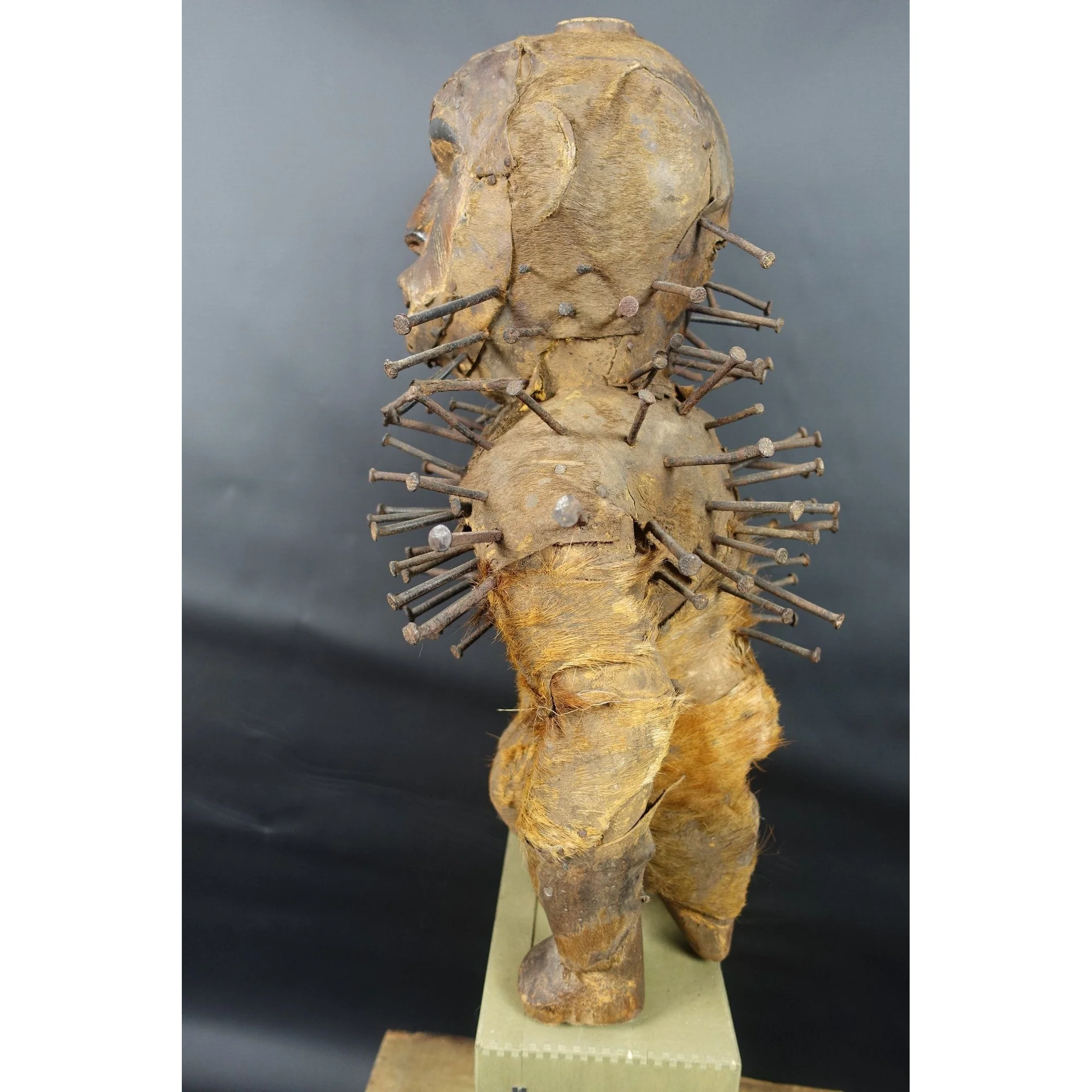 Bakongo Nkisi Monkey Nail Fetish Figure, Congo #1017 - Image 7