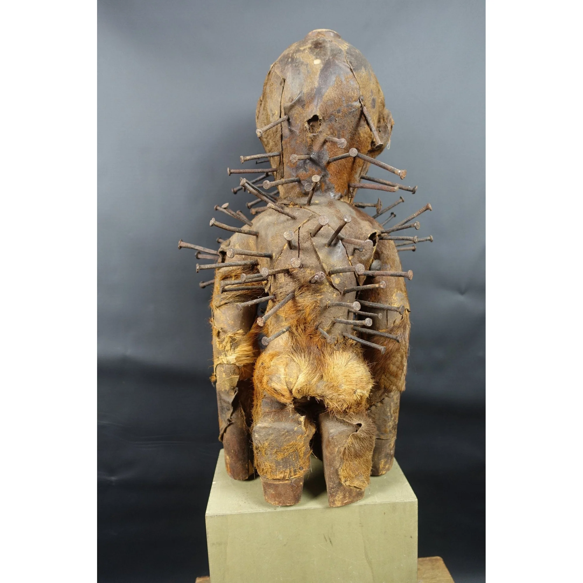 Bakongo Nkisi Monkey Nail Fetish Figure, Congo #1017 - Image 8