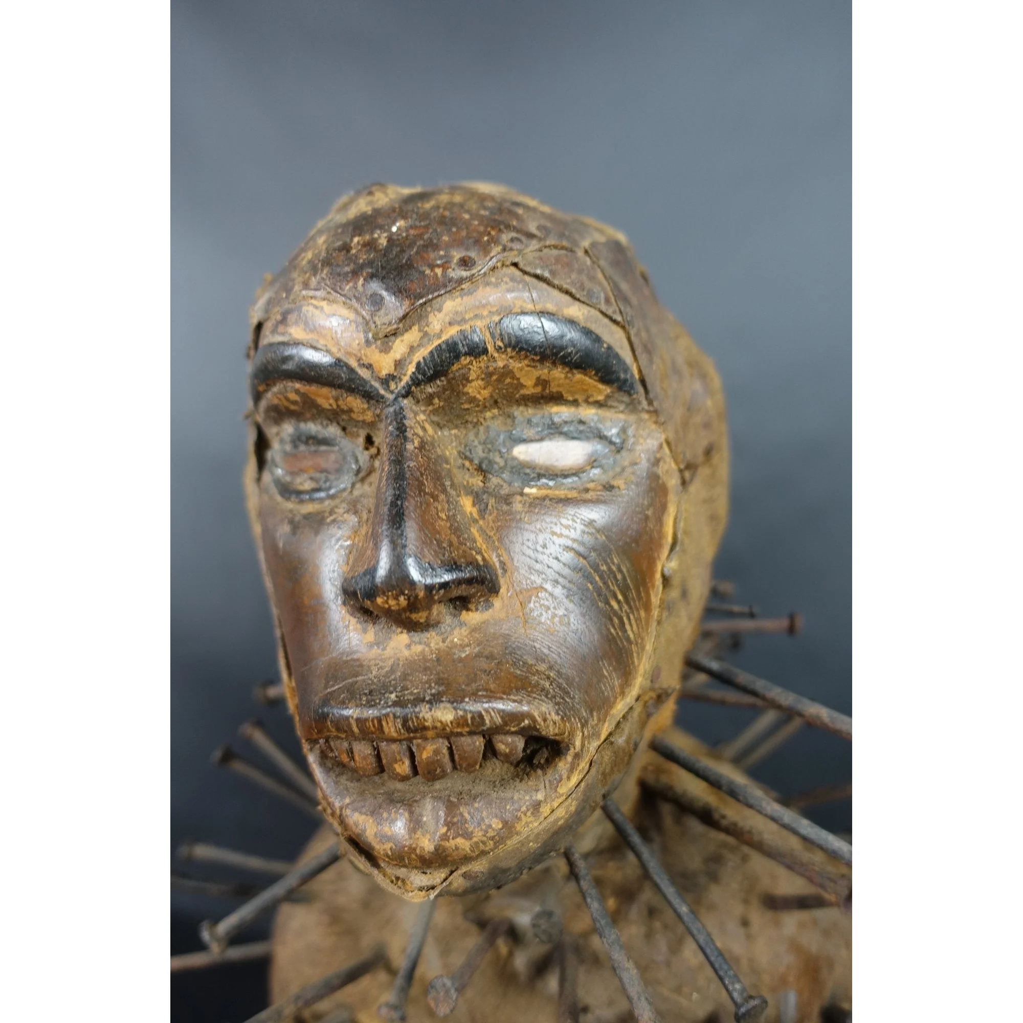 Bakongo Nkisi Monkey Nail Fetish Figure, Congo #1017 - Image 9