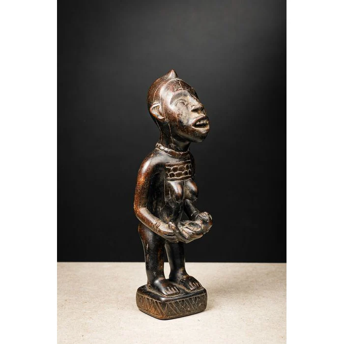 Kongo Phemba Maternity Statuette, Democratic Republic of Congo # 606 - Image 2