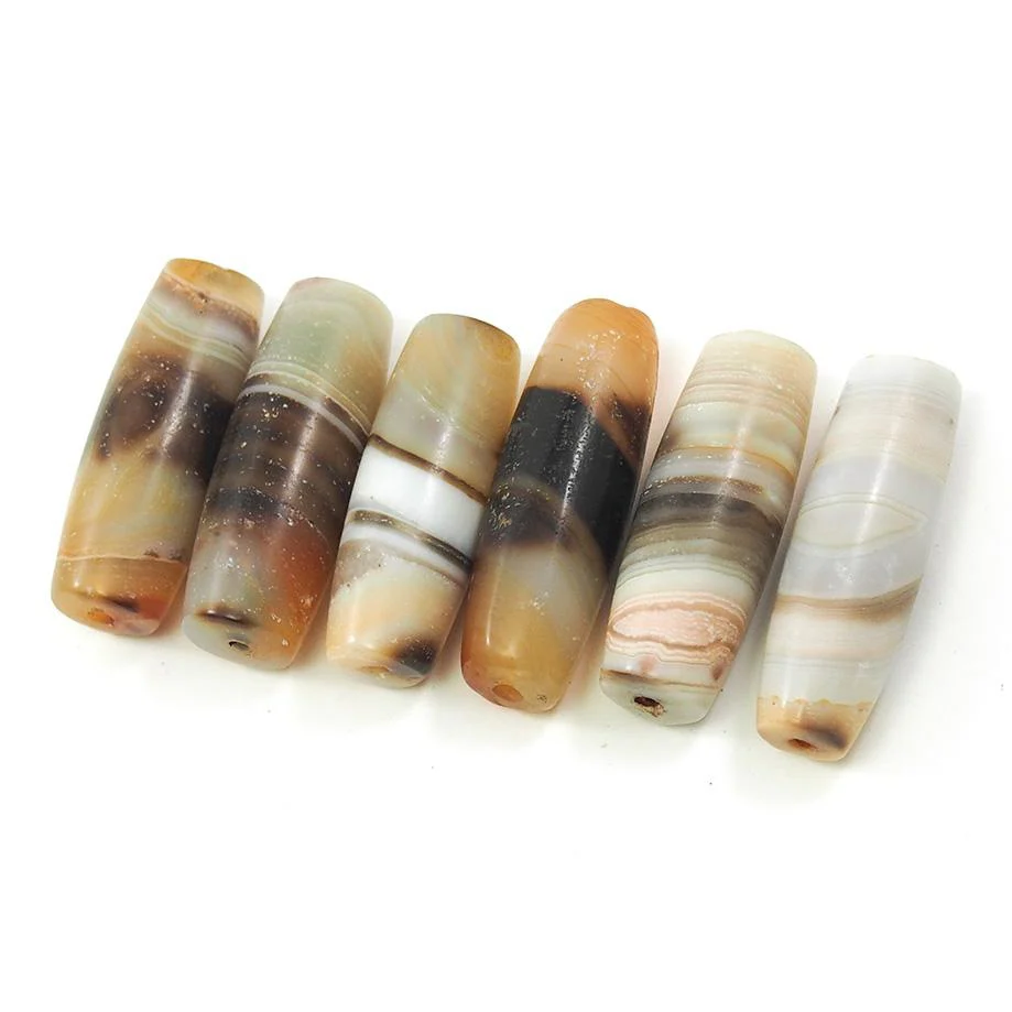 Banded Agate Barrel Shape Beads ll - Image 2