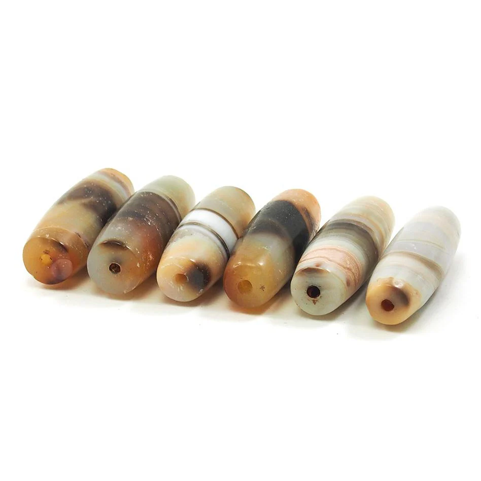 Banded Agate Barrel Shape Beads ll - Image 4