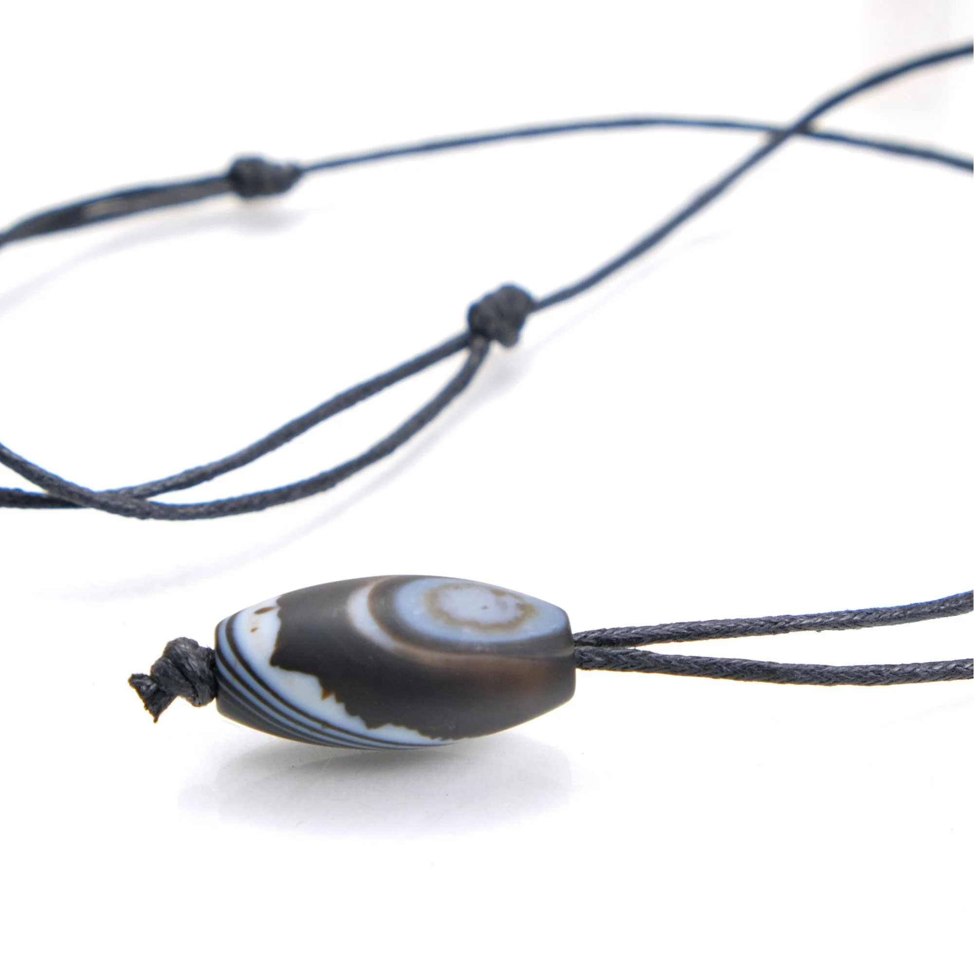 Banded Agate Bead Adjustable Necklace 1 - Image 5