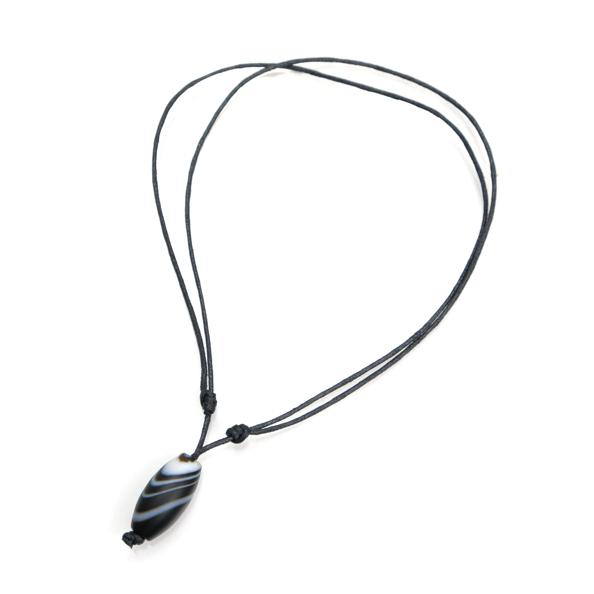 Banded Agate Bead Adjustable Necklace 1 - Image 6