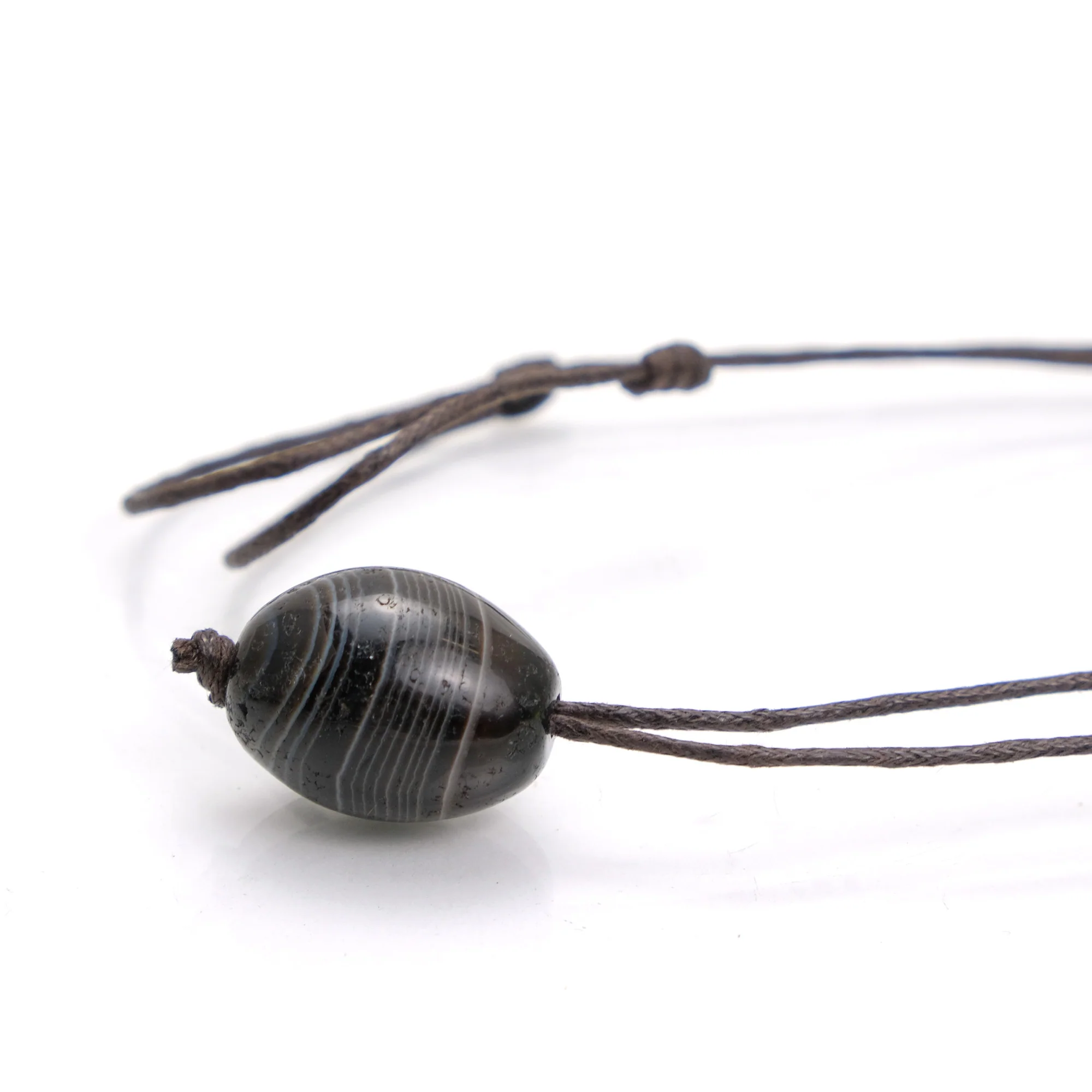 Banded Agate Bead Adjustable Necklace 2 - Image 5