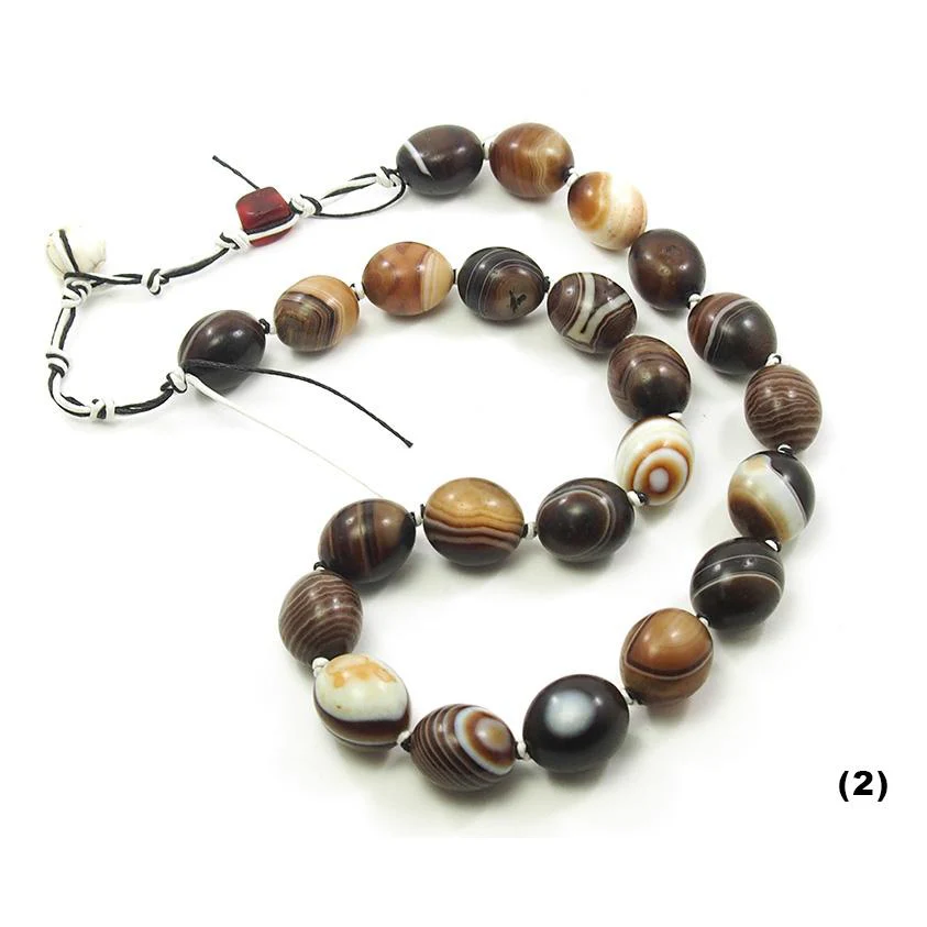 Banded Agate Heirloom Bead Necklace 1 - Image 5