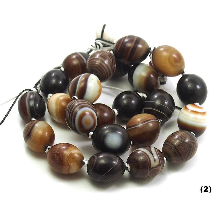 Banded Agate Heirloom Bead Necklace 1 - Image 6