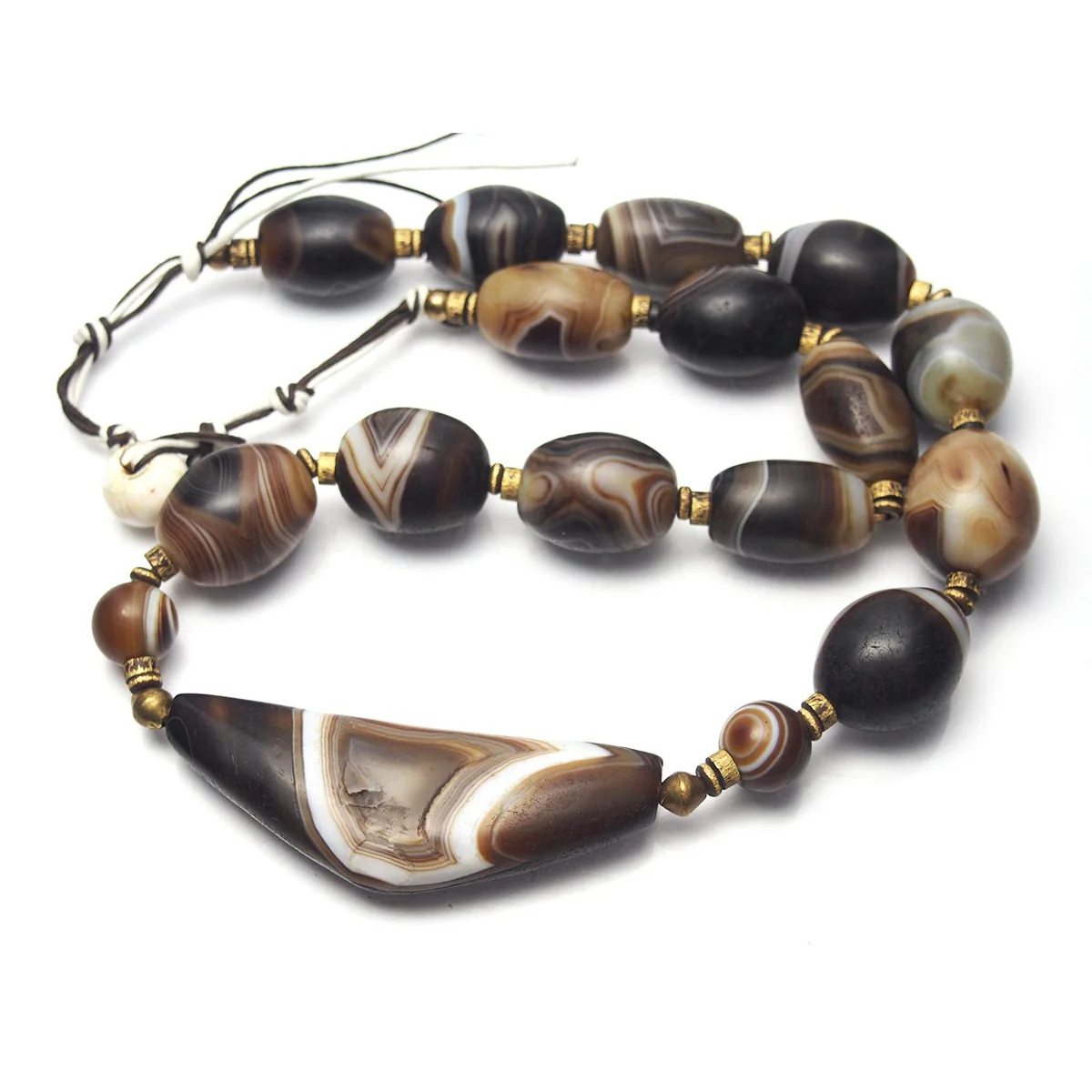 Banded Agate/ Suleiman Agate Heirloom Bead Necklaces - Image 2