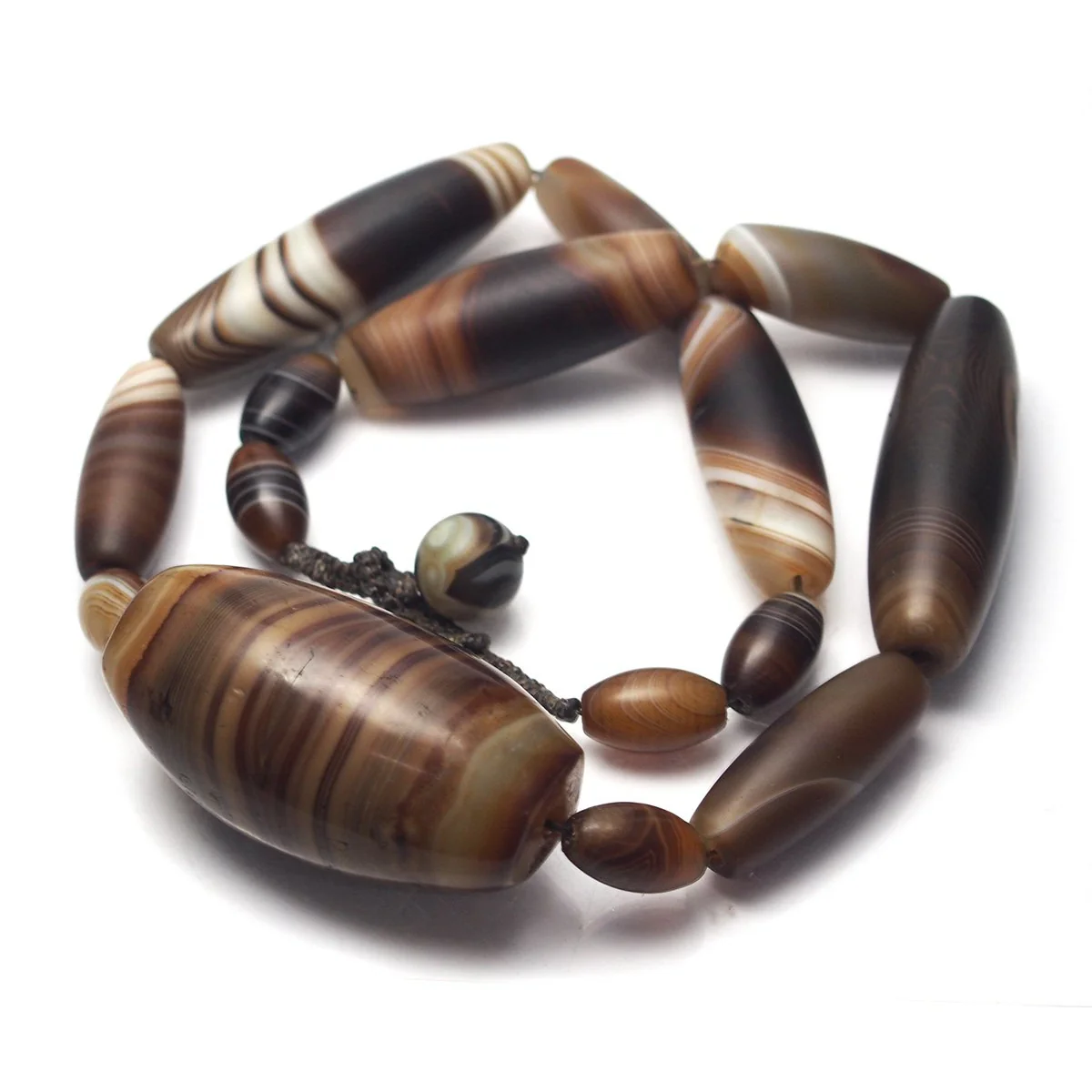 Banded Agate/ Suleiman Agate Heirloom Bead Necklaces - Image 3