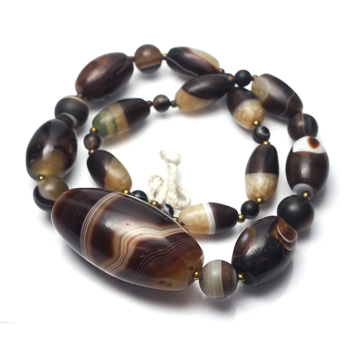 Banded Agate/ Suleiman Agate Heirloom Bead Necklaces - Image 5
