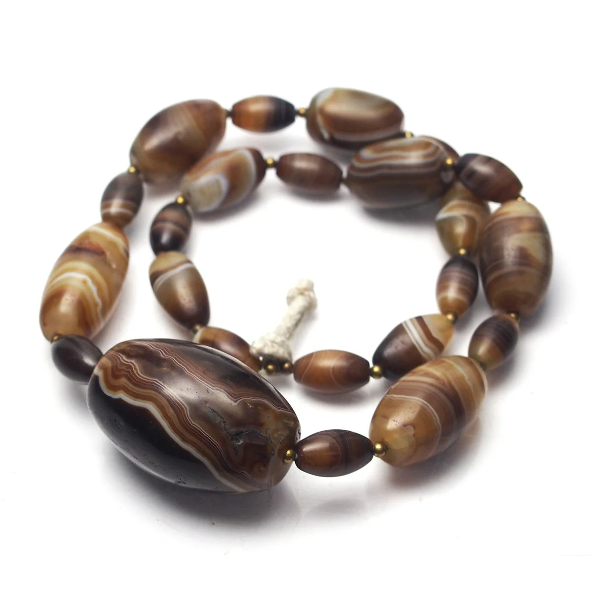 Banded Agate/ Suleiman Agate Heirloom Bead Necklaces - Image 9