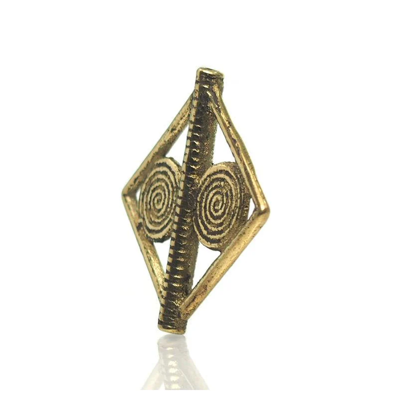 Baoule Cast Brass Heirloom Bead 1 - Image 3