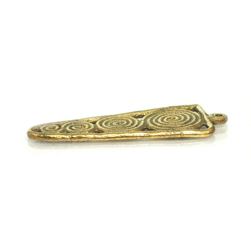 Baoule Cast Brass Heirloom Bead Pendant 5 - Image 3