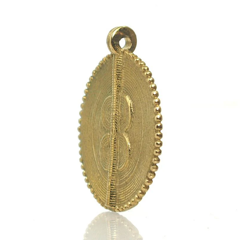 Baoule Cast Brass Heirloom Pendant  6 - Image 2