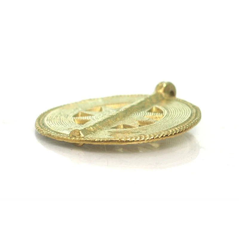 Baoule Cast Brass Heirloom Pendant 7 - Image 3