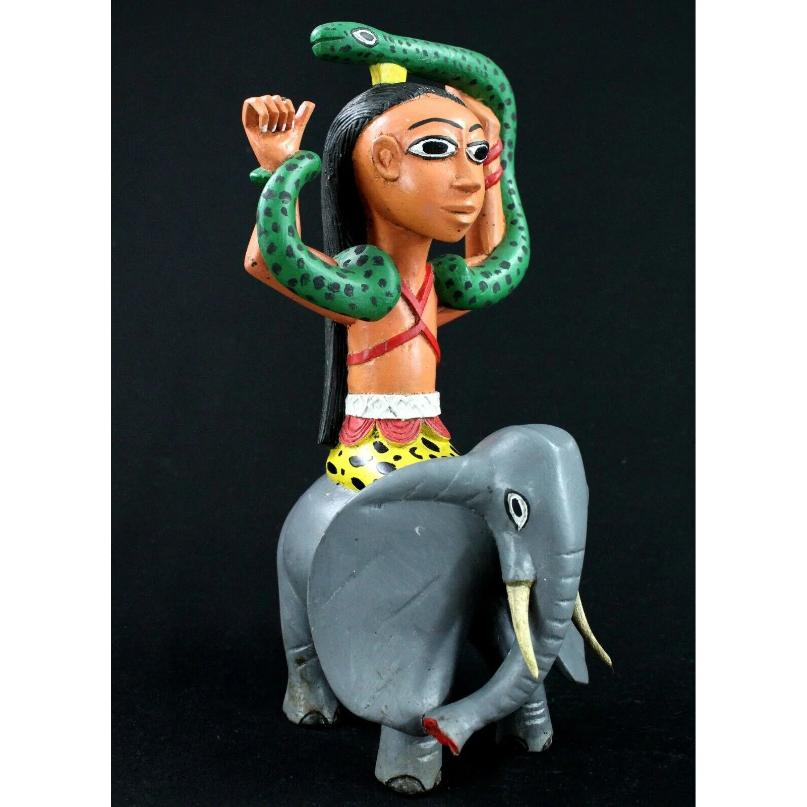Baoulé Elephant Rider Mami Wata Statue, Ivory Coast #1104 - Image 12