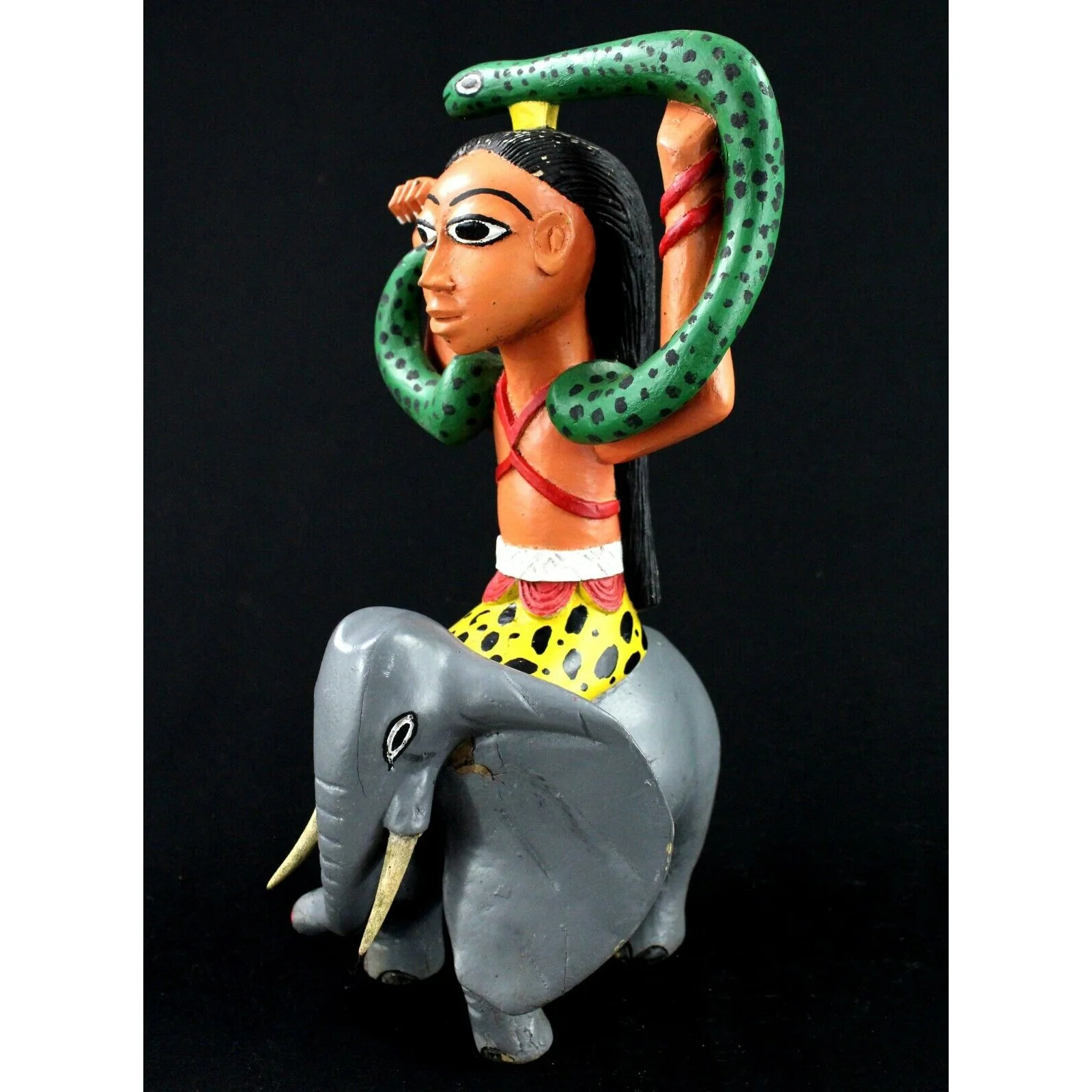 Baoulé Elephant Rider Mami Wata Statue, Ivory Coast #1104 - Image 6