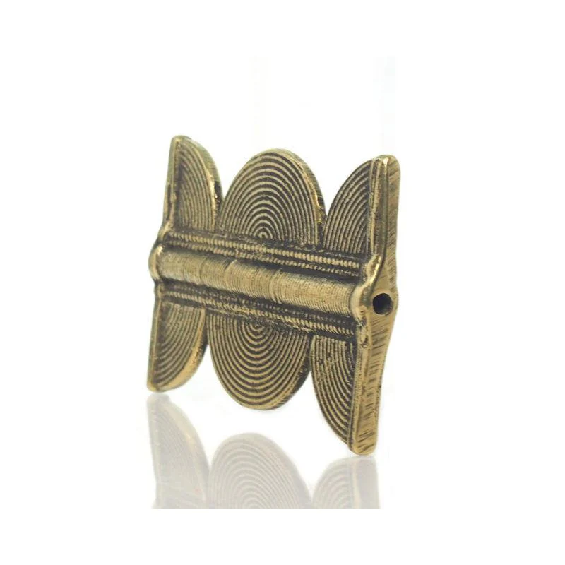 Baoule Style Cast Brass Bead 11 - Image 2