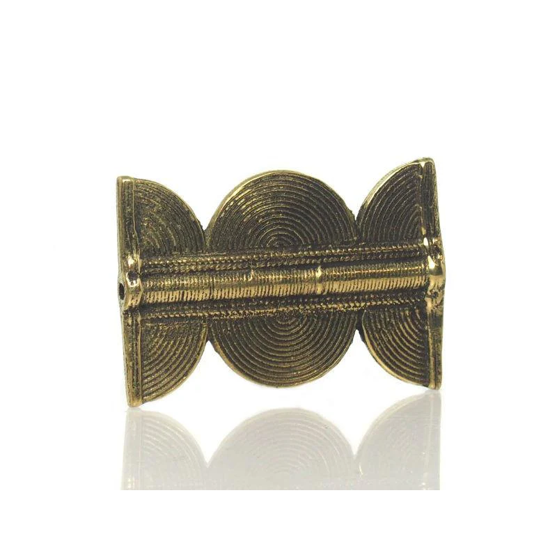 Baoule Style Cast Brass Bead 11 - Image 3