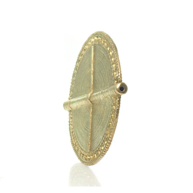 Baoule Style Cast Brass Bead 16 - Image 2