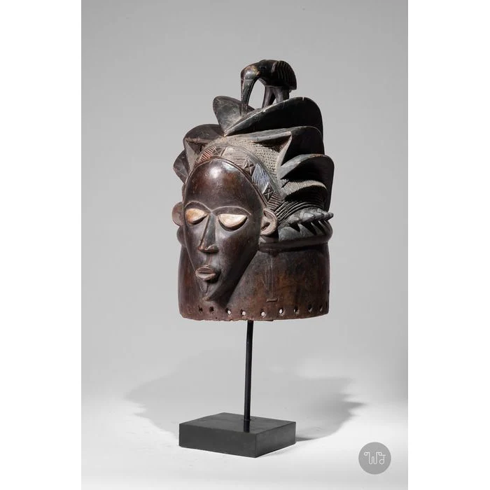 Bassa Sowei Helmet Mask, Liberia #983 - Image 3