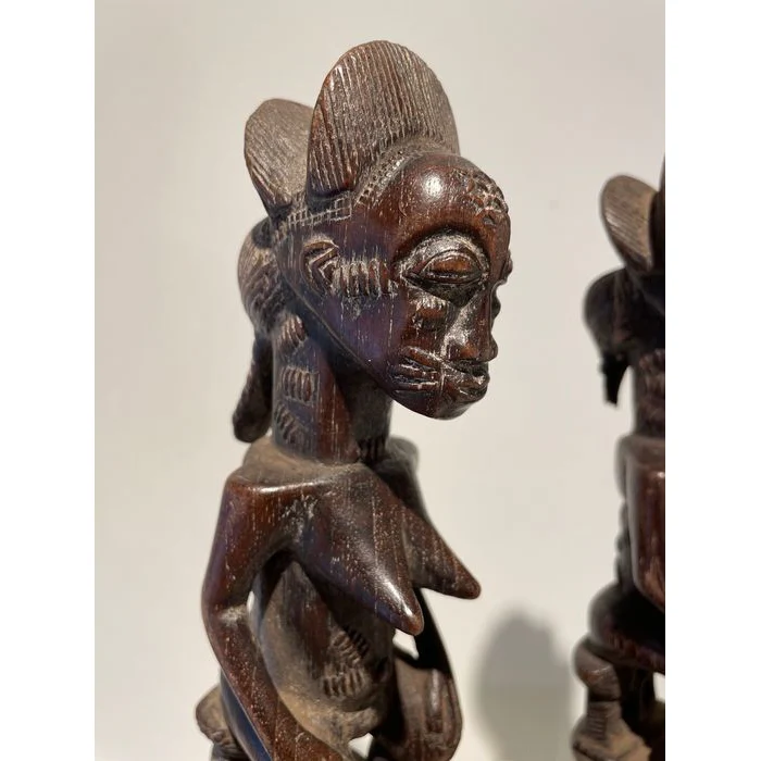Baule Blolo Asye Usu Divination Figures / Pair , Côte d'Ivoire #883, #884 - Image 20