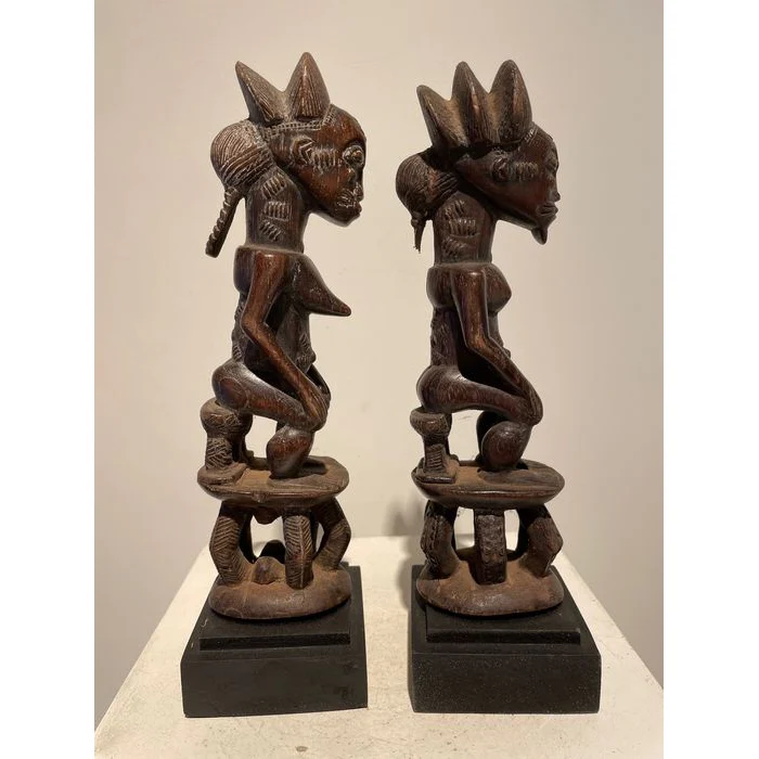 Baule Blolo Asye Usu Divination Figures / Pair , Côte d'Ivoire #883, #884 - Image 3