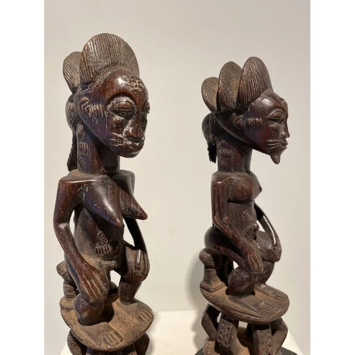 Baule Blolo Asye Usu Divination Figures / Pair , Côte d'Ivoire #883, #884 - Image 8