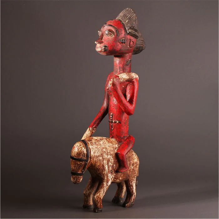 Baule Horse Rider / Equestrian  Figure, Ivory Coast - Image 3