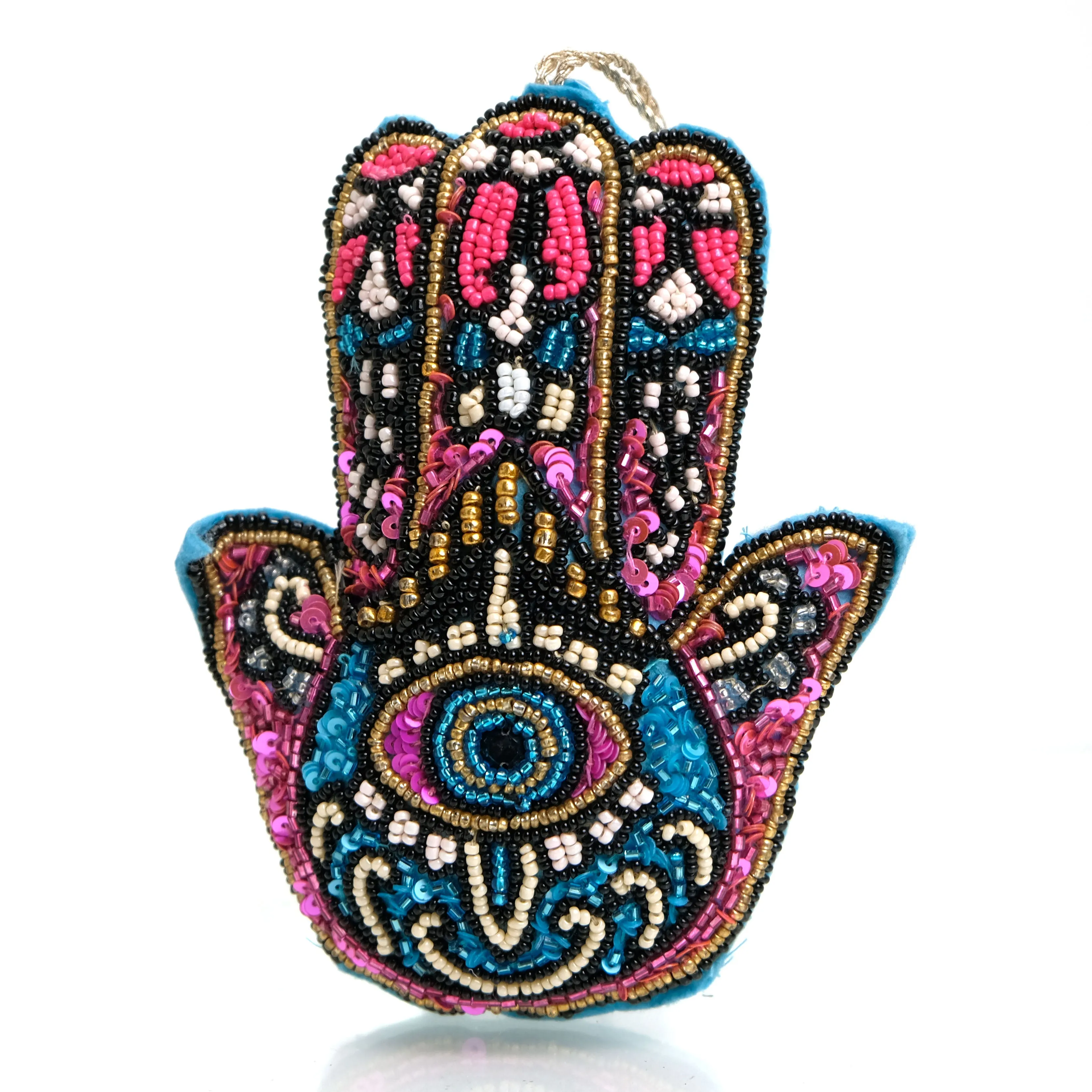 Beaded Hamsa Hand Ornament 50% OFF SALE - Image 4