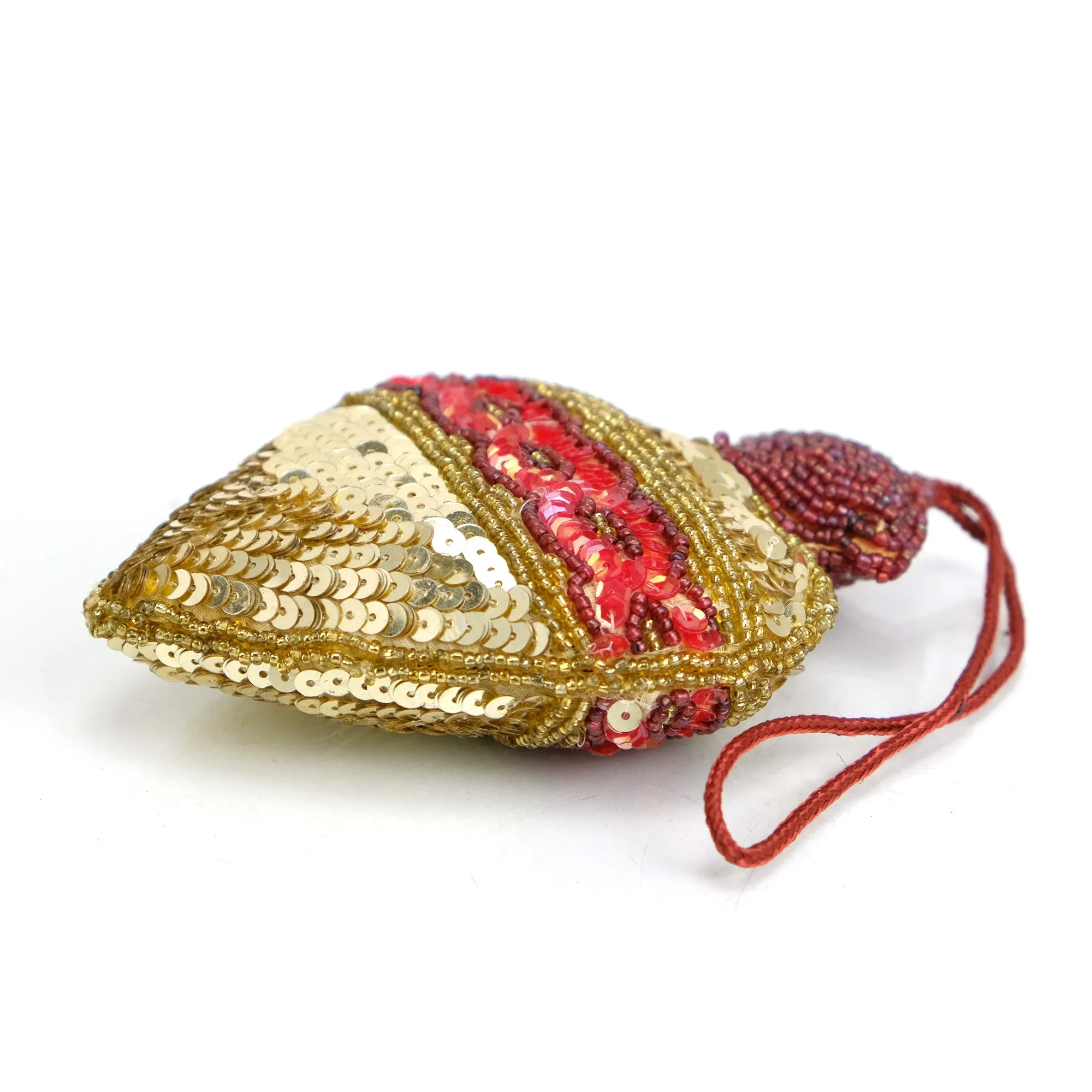 Beaded Sacred Heart Ornament - Image 3
