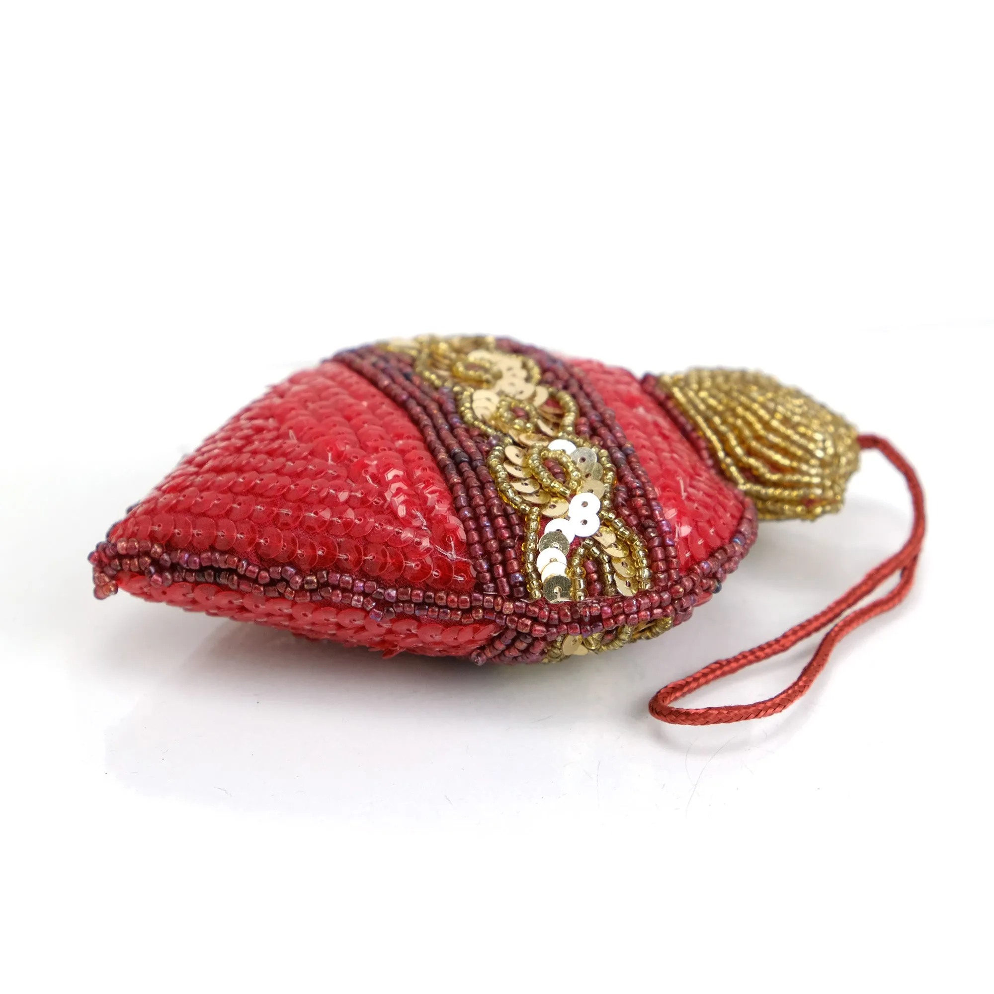 Beaded Sacred Heart Ornament - Image 4