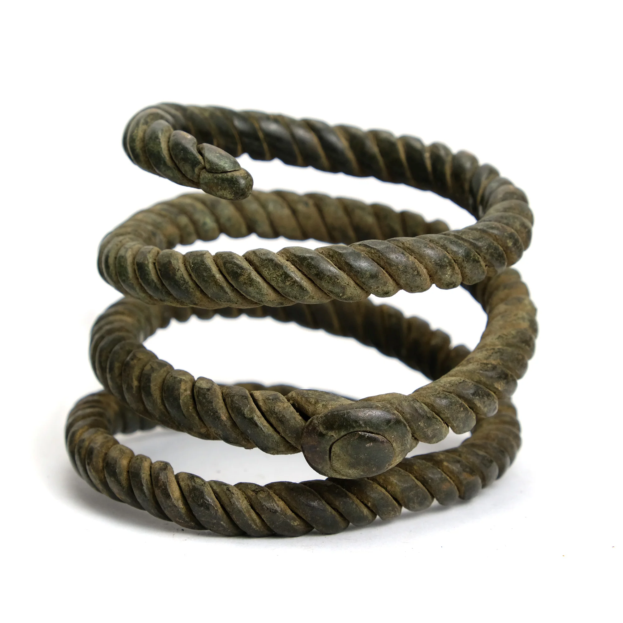 Benue River Valley 19th Century Coiled Copper Currency Bangles from Nigeria - Image 5