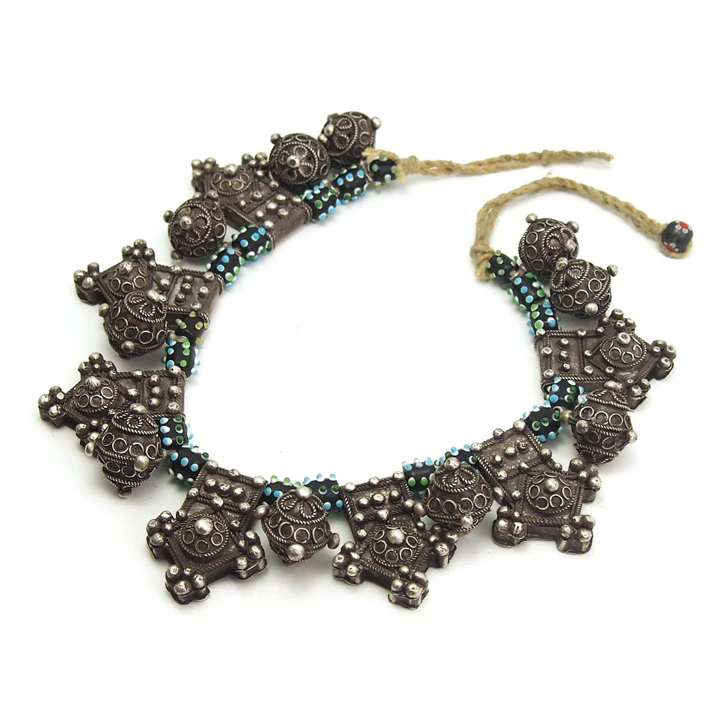 Berber Bead/Boghdad Cross Necklace - Image 2