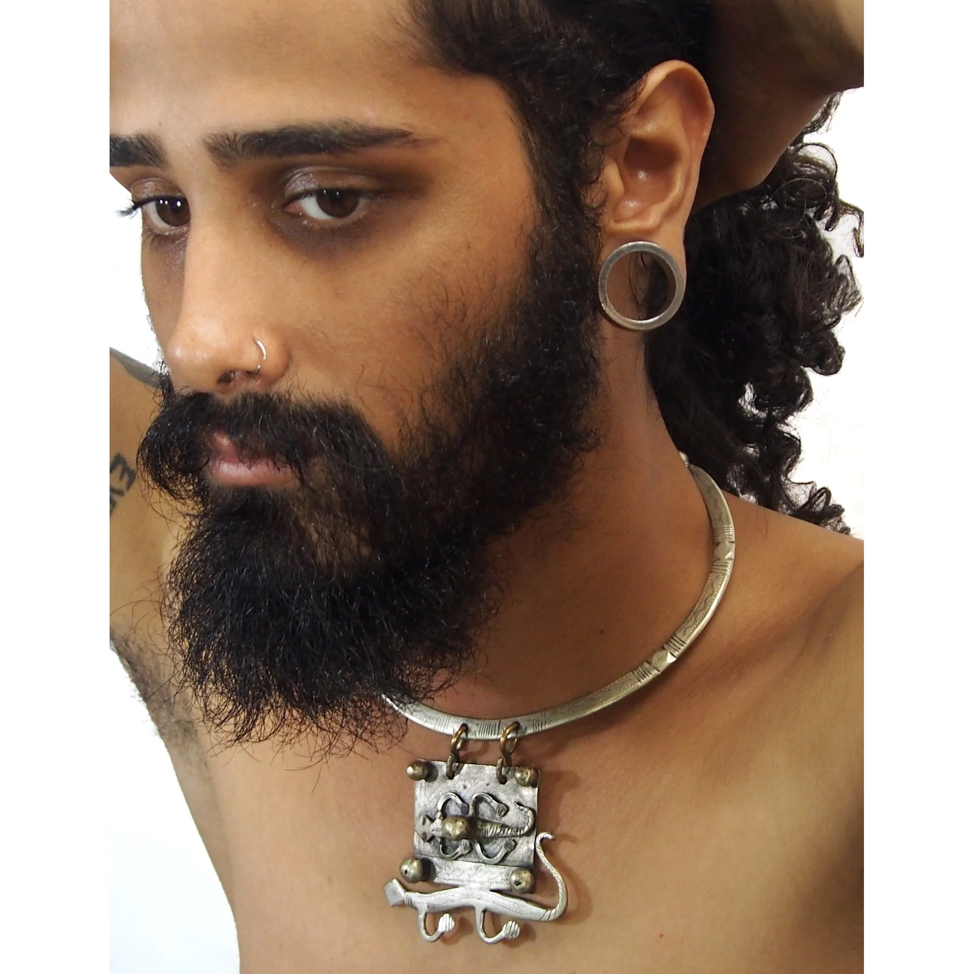 Berber Double Chameleon Torque Necklace - Image 2