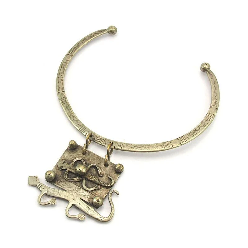 Berber Double Chameleon Torque Necklace - Image 3