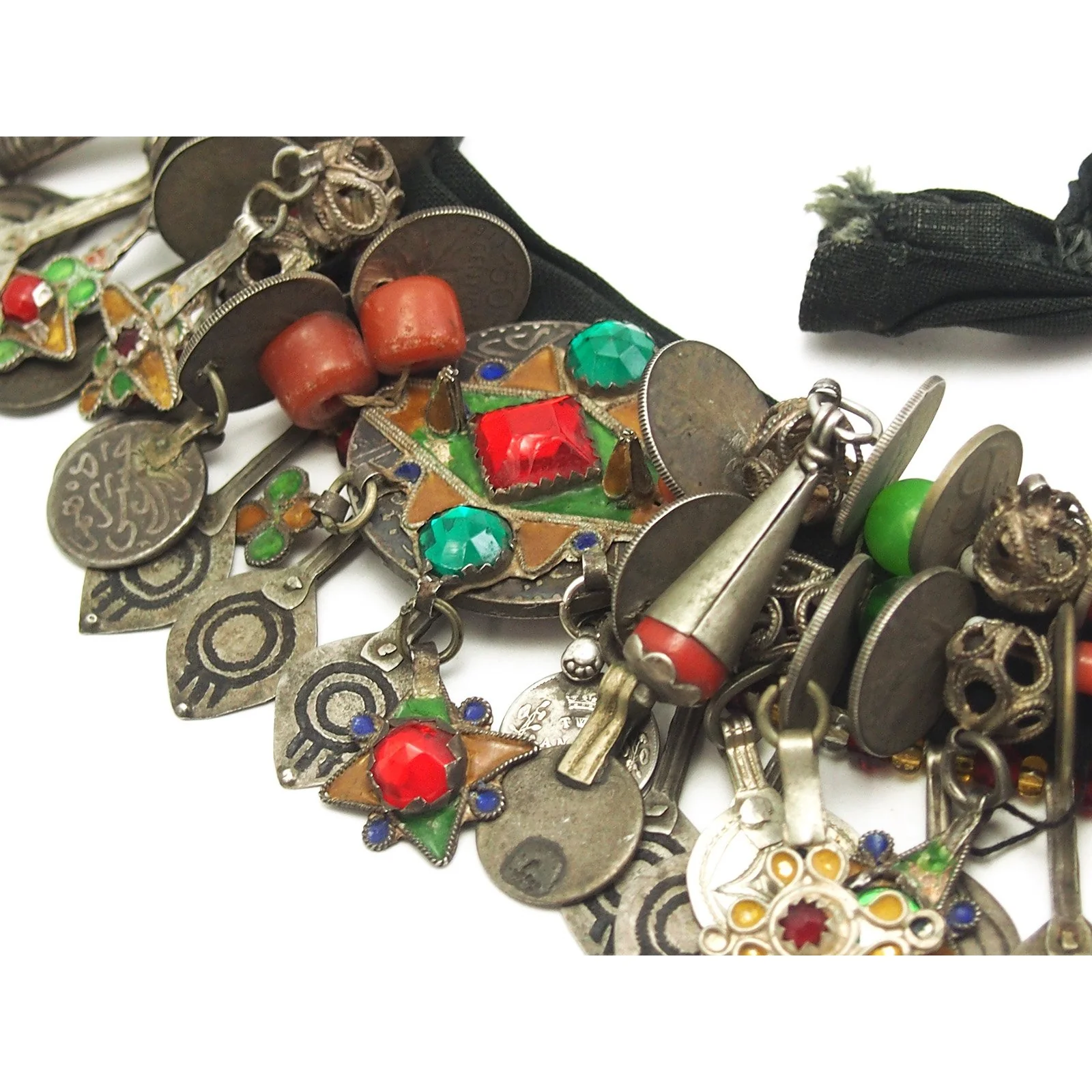 Berber Dowry Coin/Enamel Heirloom Headpiece - Image 5