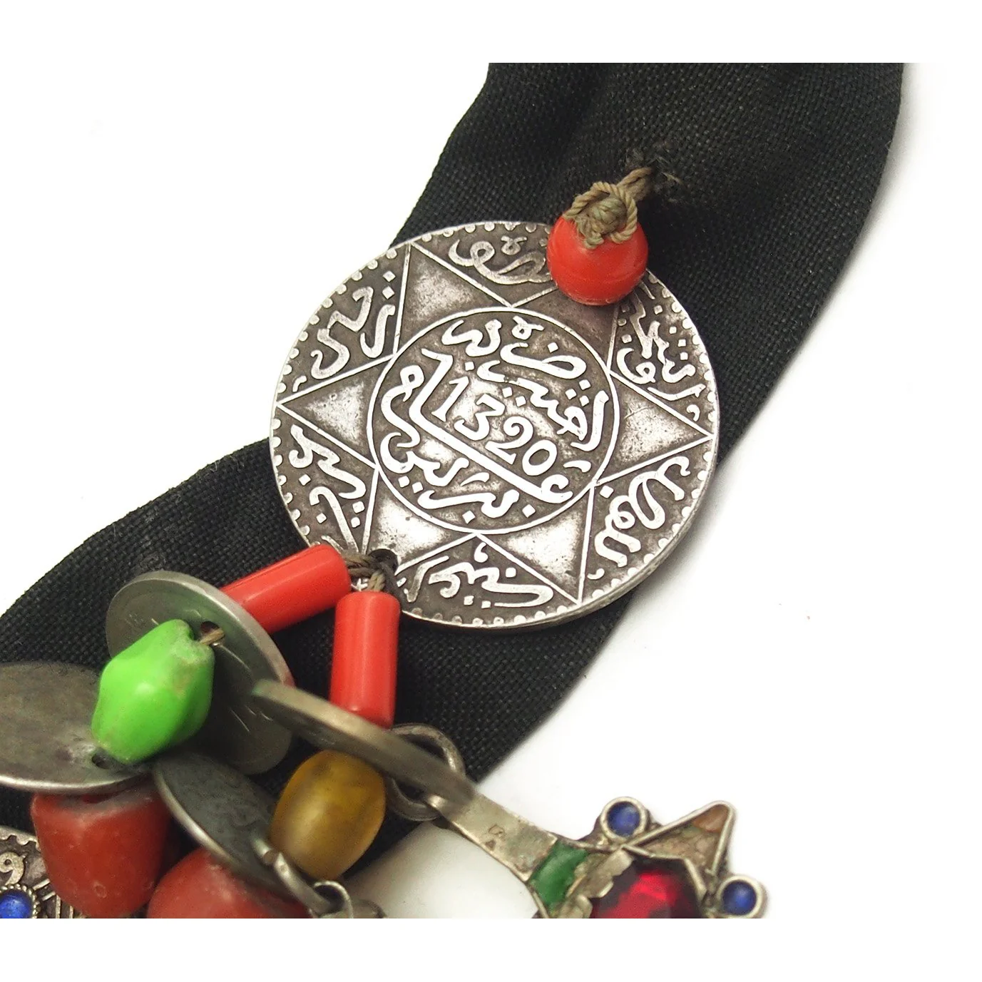 Berber Dowry Coin/Enamel Heirloom Headpiece - Image 8