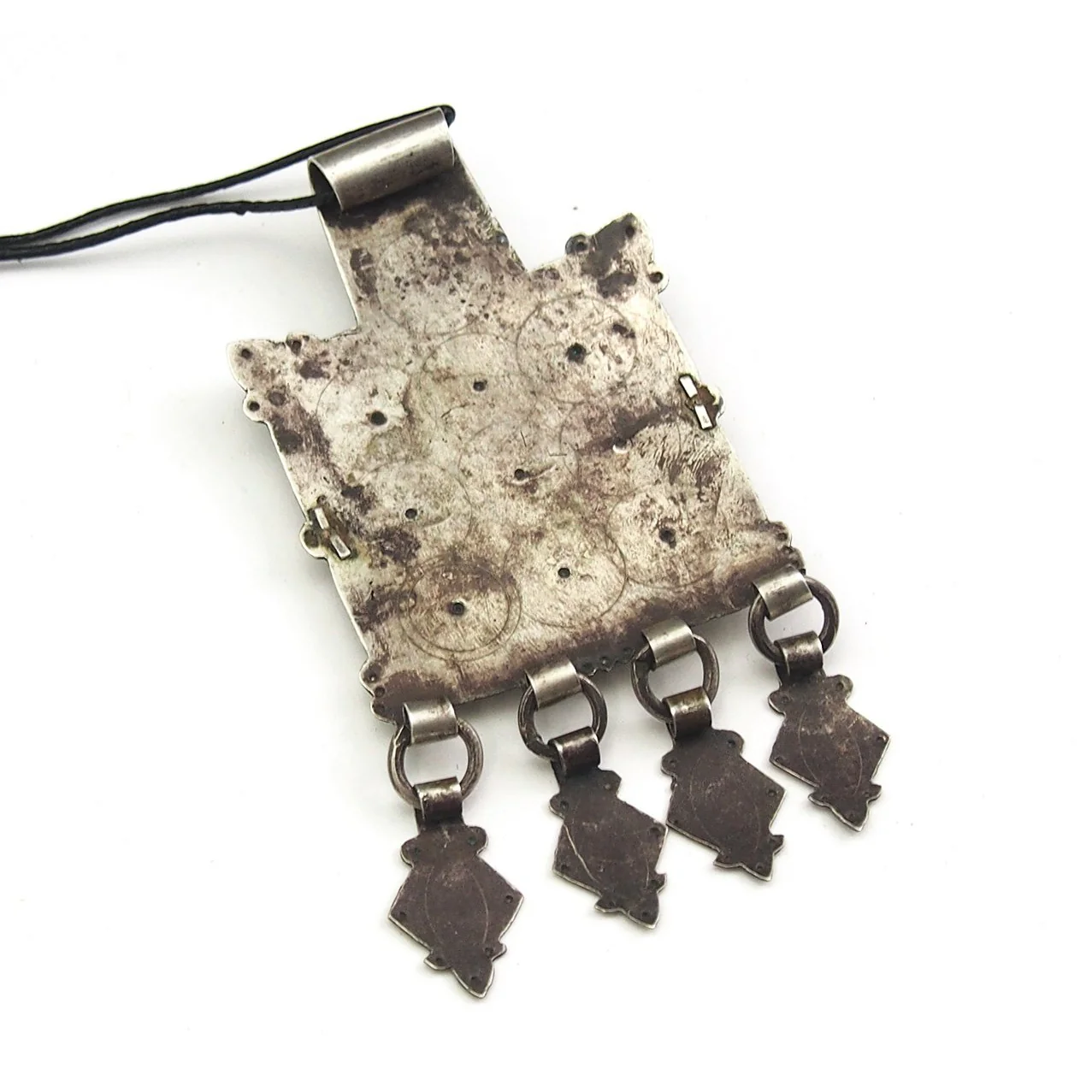 Berber Enamel/Silver Mosque Pendant - Image 2