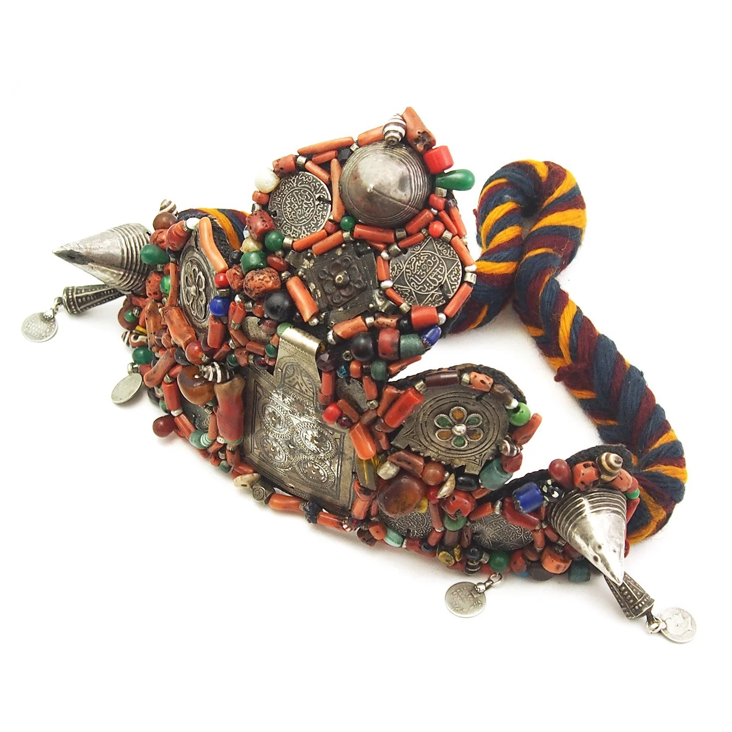 Berber Heirloom Coral Dowry Crown, B - Image 6