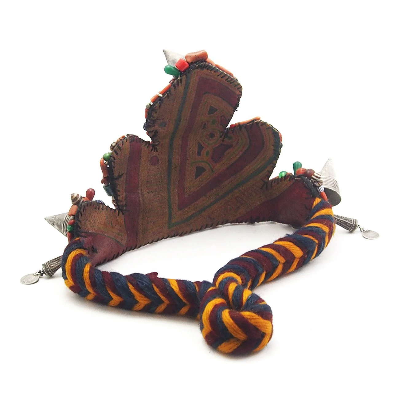 Berber Heirloom Coral Dowry Crown, B - Image 8