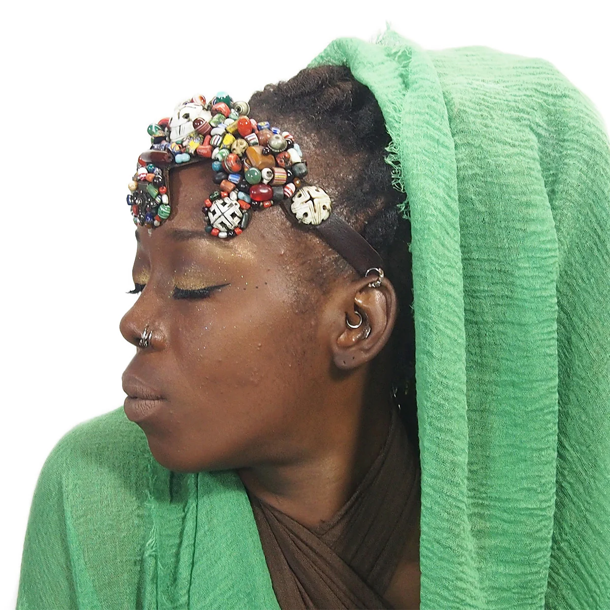 Berber Parure Headdress Crown for Guedra Dance Performance - Image 3