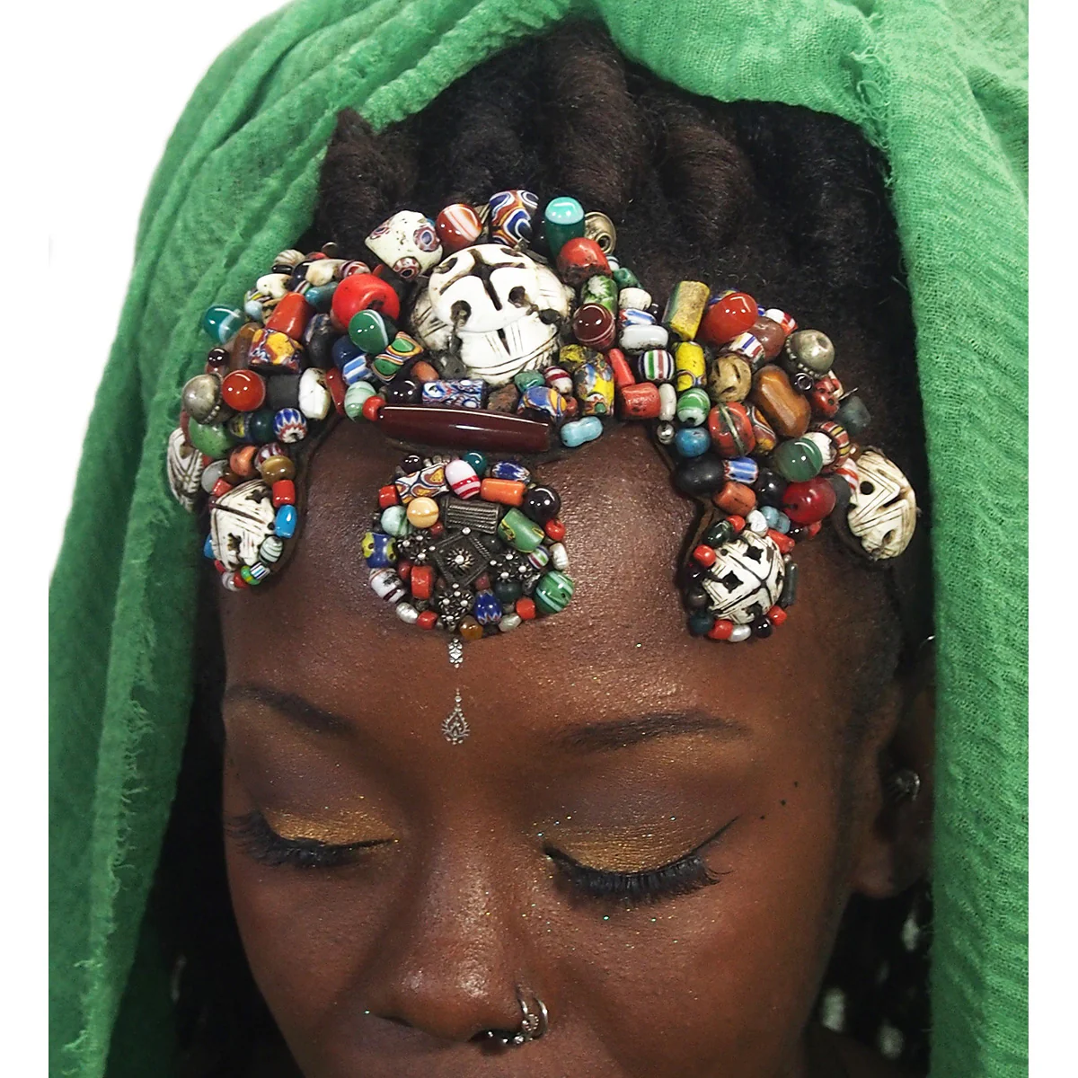 Berber Parure Headdress Crown for Guedra Dance Performance - Image 6